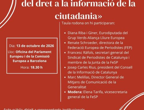 Aplicar ja l’EMFA a Catalunya i Espanya, com a garantia del dret a la informació de la ciutadania